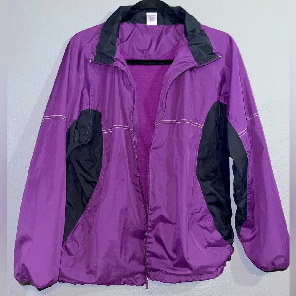 Purple and Black Windbreaker jacket
